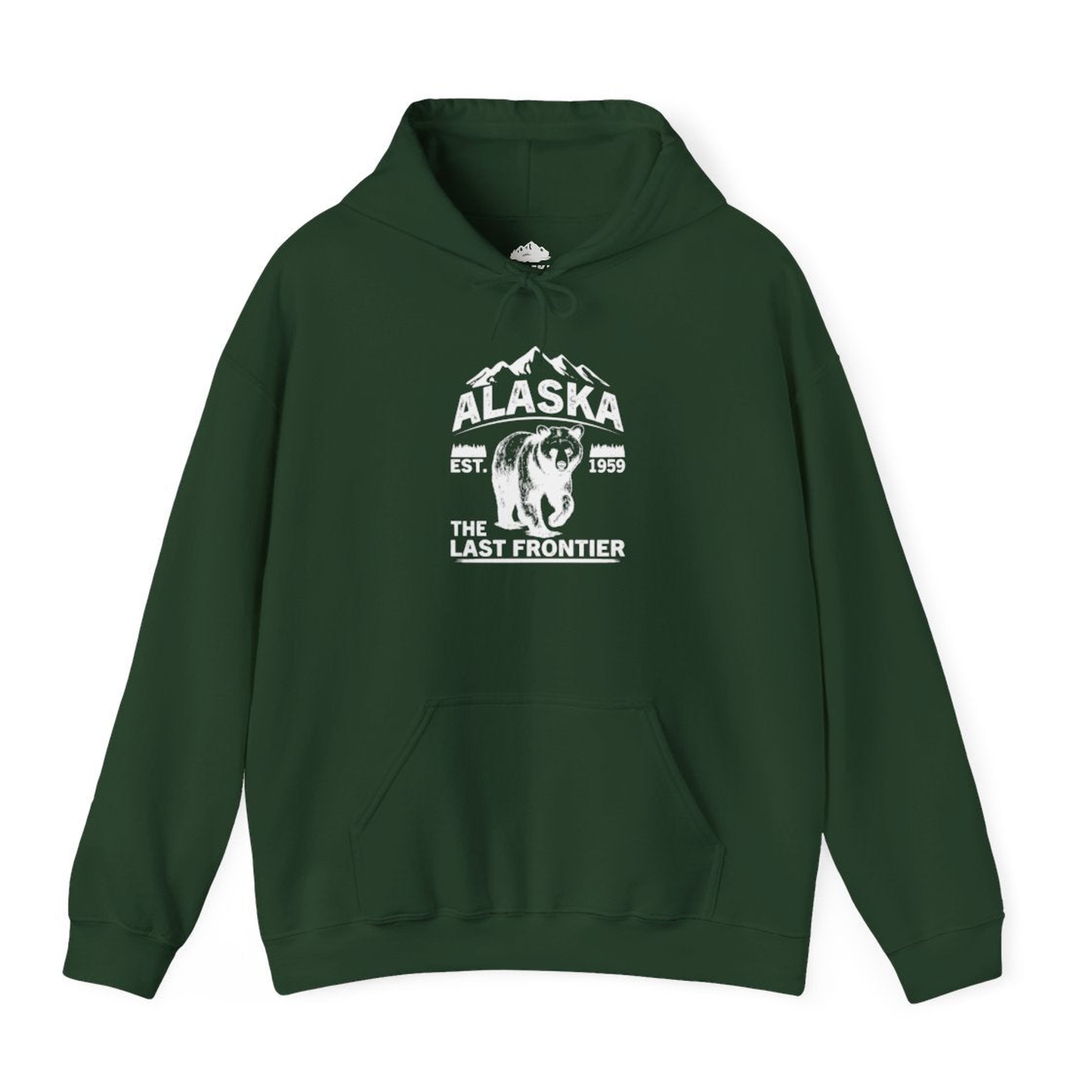 Alaska Bear Shirt - Vintage Distressed Mountains The Last Frontier Tee – Forest Green – Alaska Cruise Shirts