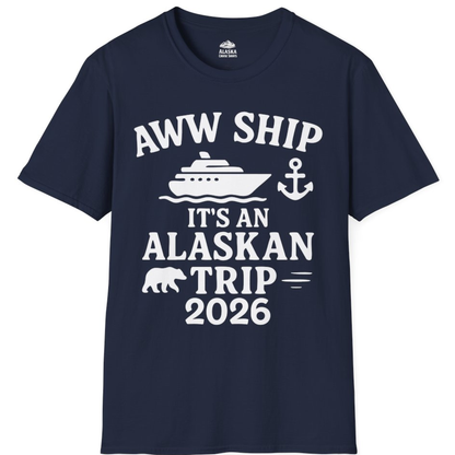 Alaska Cruise Shirt - Alaskan Trip 2026 Ship Anchor Bear Family Tee – Alaska Cruise Shirts