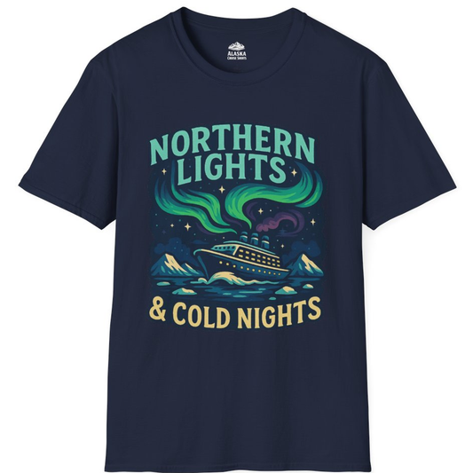 Northern Lights Alaska Cruise Ship Night Adventure Travel Shirt – Alaska Cruise Shirts