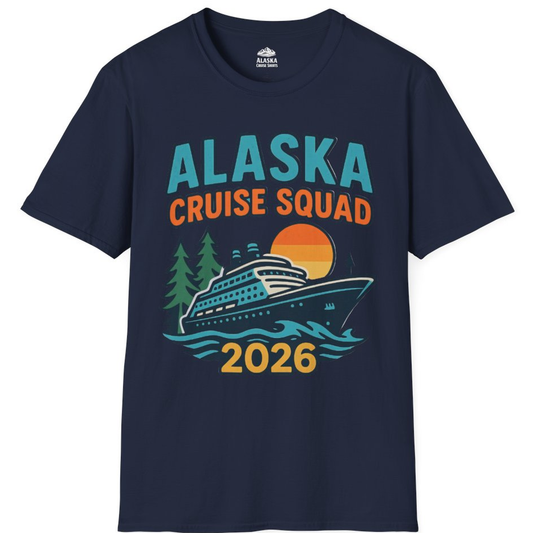 Alaska Cruise Squad Shirt - Retro Sunset Adventure Family Group Tee – Alaska Cruise Shirts