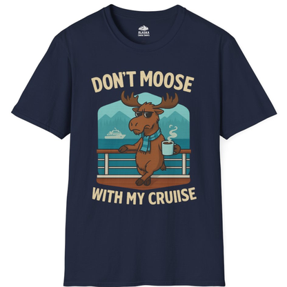 Funny Moose on Alaska Cruise Ship Shirt - Coffee Mountains Cartoon Tee – Alaska Cruise Shirts