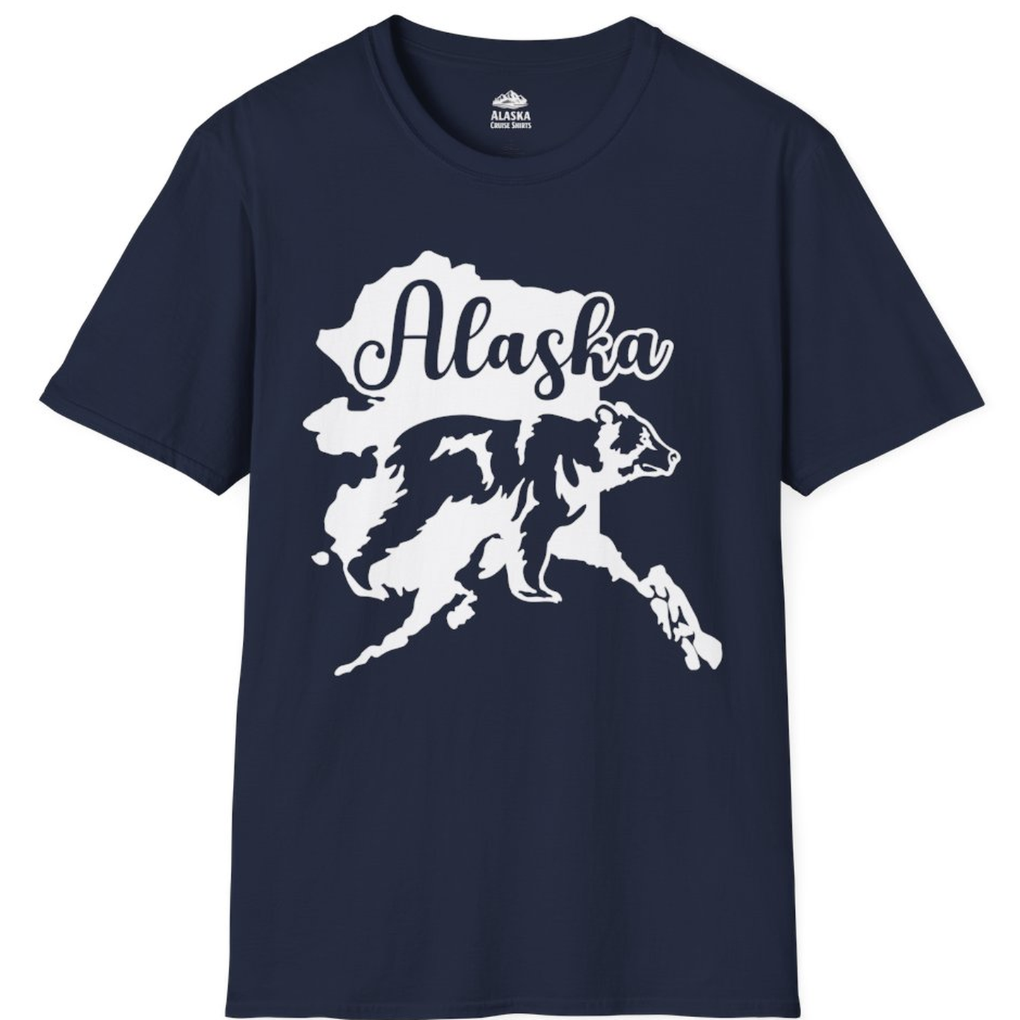 Alaska Bear Silhouette Shirt - Bold Wilderness Wildlife Graphic Tee – Alaska Cruise Shirts