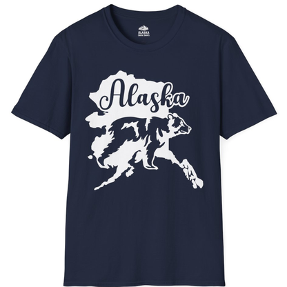 Alaska Bear Silhouette Shirt - Bold Wilderness Wildlife Graphic Tee – Alaska Cruise Shirts