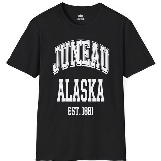 Juneau Alaska Est 1881 Classic Collegiate Souvenir Shirt – Alaska Cruise Shirts