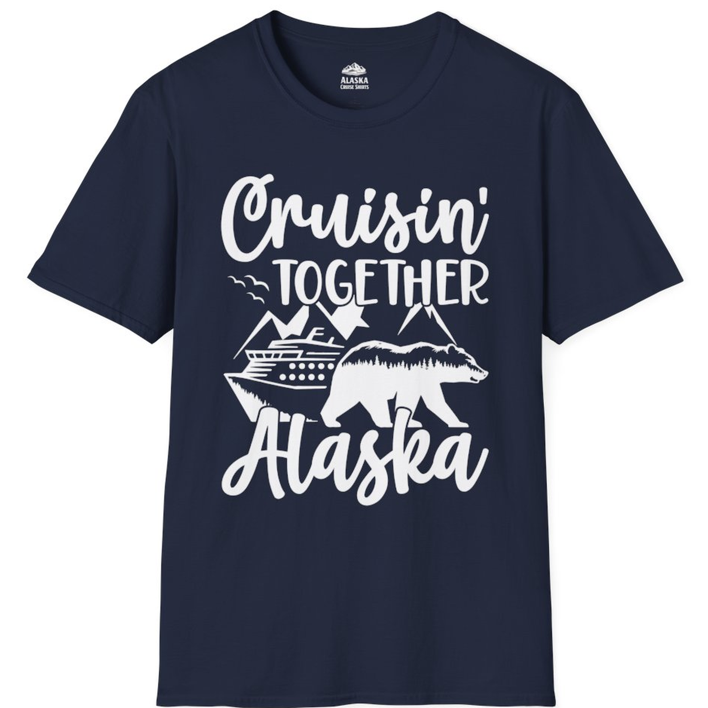 Alaska Cruise Adventure Shirt - Cruisin Together Bear Mountains Scene – Alaska Cruise Shirts