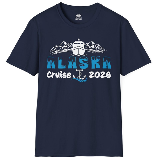 Alaska Cruise 2026 Shirt - Ship Mountains Anchor Family Adventure Tee – Alaska Cruise Shirts