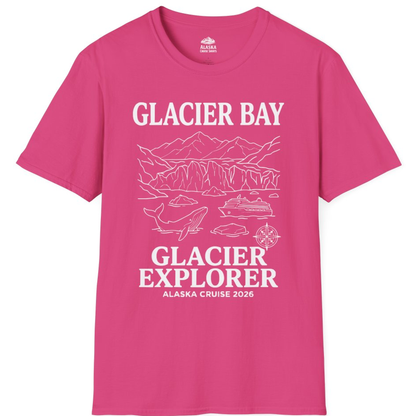 Glacier Bay Alaska Cruise 2026 Glacier Explorer Souvenir Shirt – Heliconia – Alaska Cruise Shirts