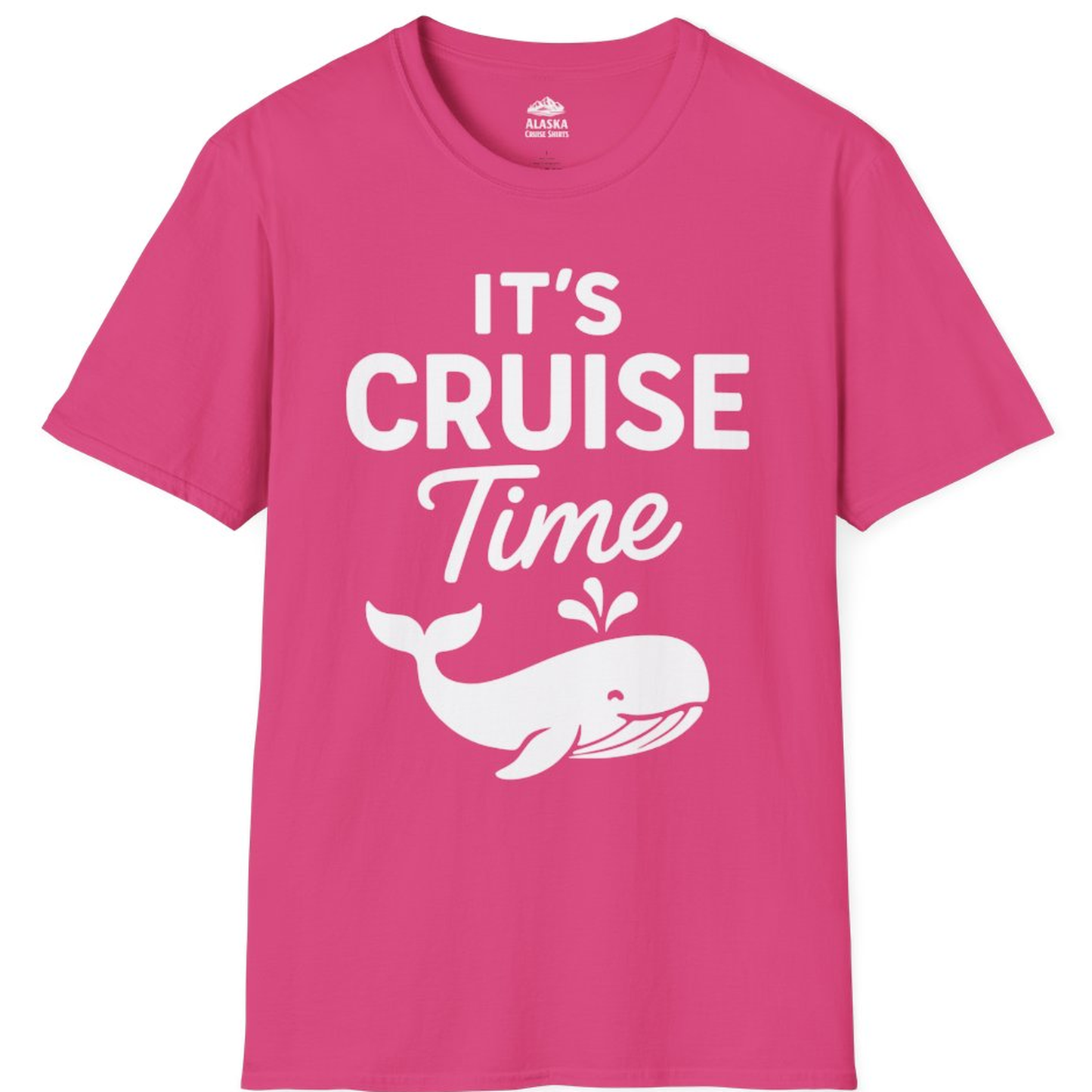 It's Cruise Time Whale Graphic Vacation Cruise Shirt – Heliconia – Alaska Cruise Shirts