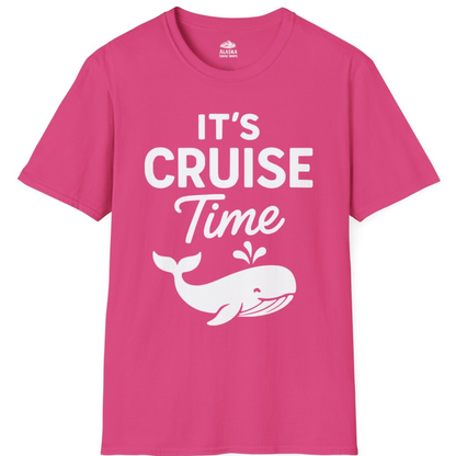 It's Cruise Time Whale Graphic Vacation Cruise Shirt – Heliconia – Alaska Cruise Shirts