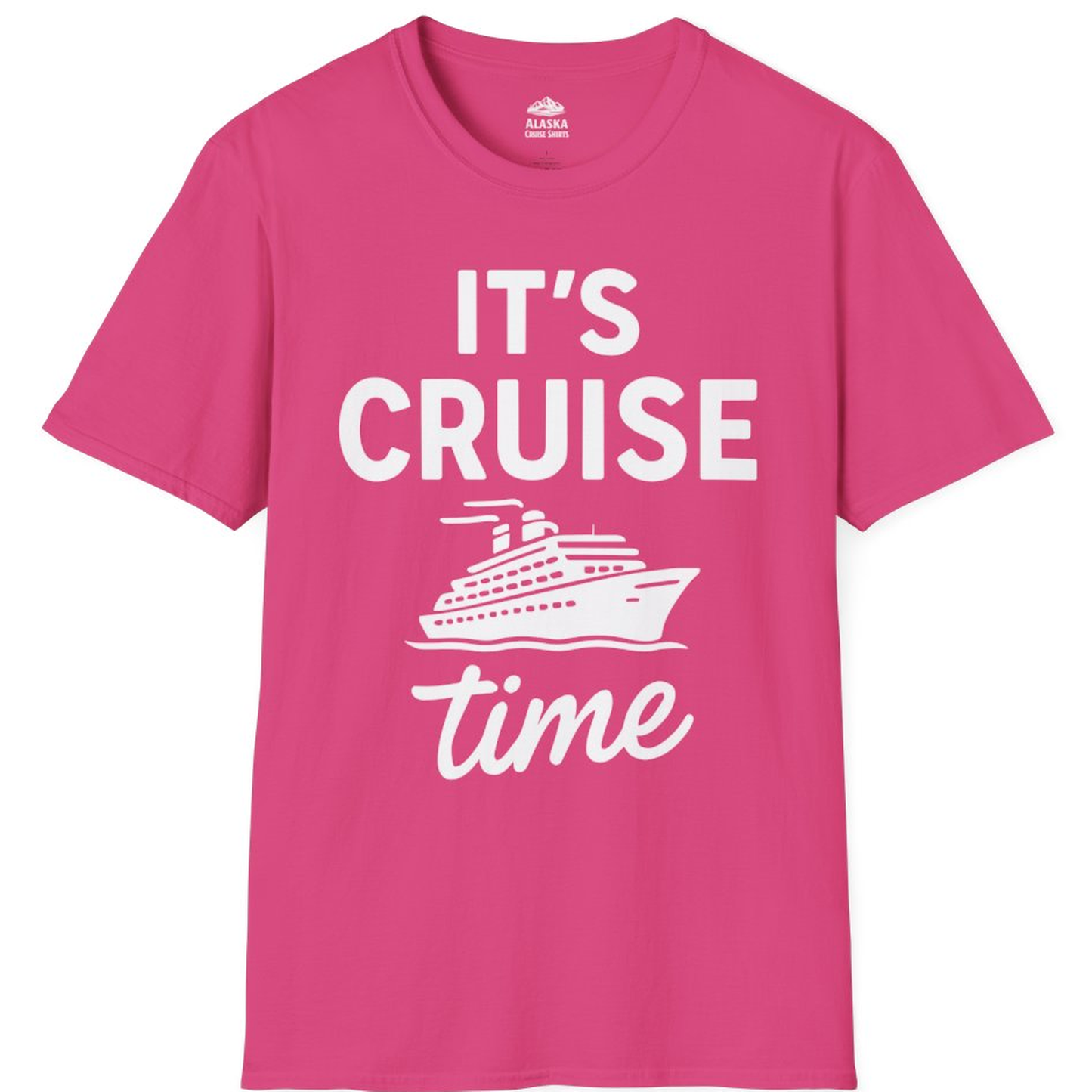It’s Cruise Time Fun Graphic Cruise Shirt for Vacation Travelers – Heliconia – Alaska Cruise Shirts
