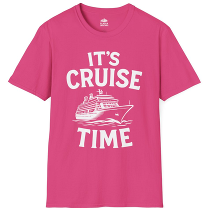 It’s Cruise Time Nautical Ship Vacation Travel T-Shirt – Heliconia – Alaska Cruise Shirts