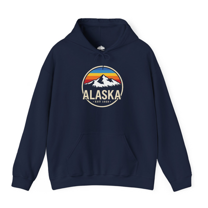 Alaska Vintage Mountain Sunset hoodie Hoodie – Alaska Cruise Shirts