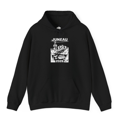 Juneau Alaska Cruise 2026 Scenic Whale and Cable Car Shirt — Hoodie Hoodie – Alaska Cruise Shirts