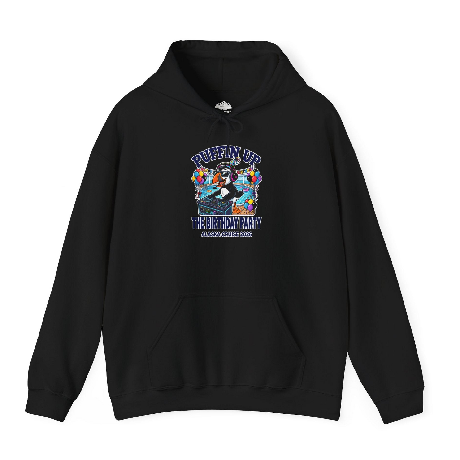 Funny Puffin DJ Birthday Party Alaska Cruise 2026 Shirt — Hoodie Hoodie – Alaska Cruise Shirts