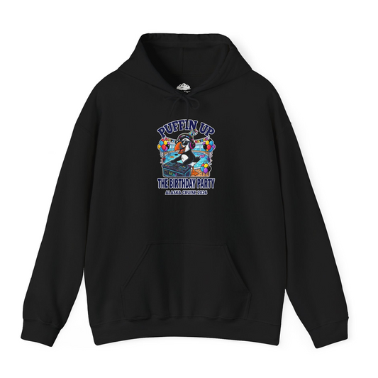 Funny Puffin DJ Birthday Party Alaska Cruise 2026 Shirt — Hoodie Hoodie – Alaska Cruise Shirts