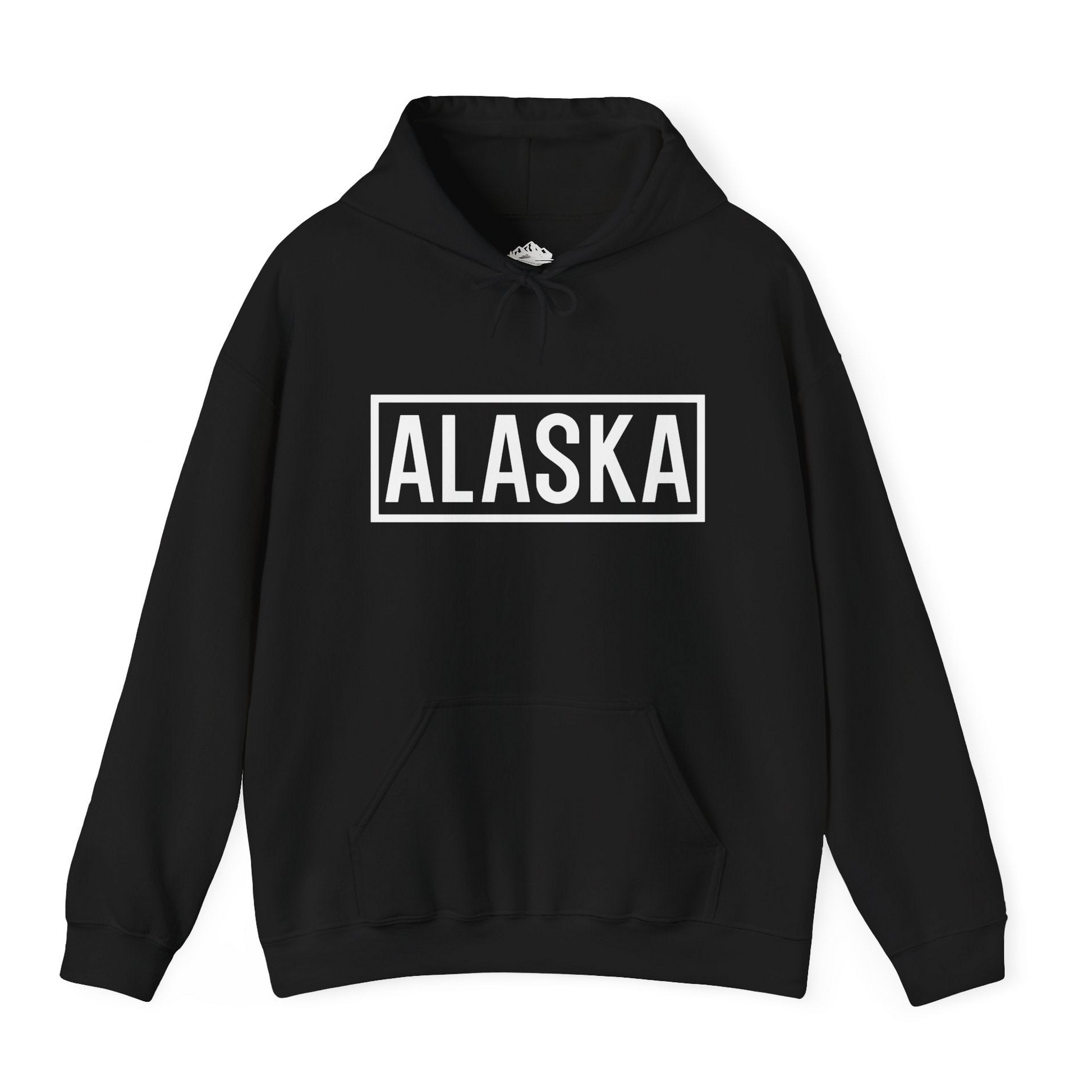 Alaska Bold Text Minimalist Monochrome Graphic Shirt for Travelers — Hoodie Hoodie – Alaska Cruise Shirts