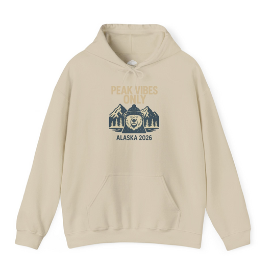 Alaska 2026 Mountain Adventure Bear Hoodie – Alaska Cruise Shirts