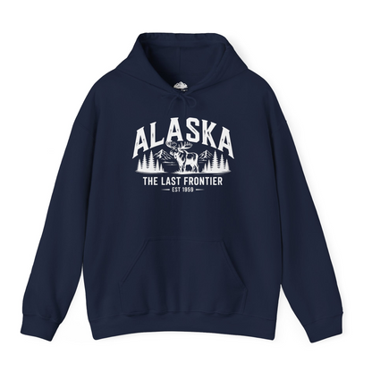 Alaska The Last Frontier Moose Mountain Wilderness Graphic Shirt — Hoodie Hoodie – Alaska Cruise Shirts