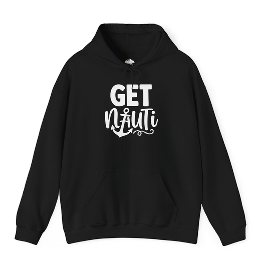 Get Nauti Nautical Pun Shirt with Anchor and Rope Graphic — Hoodie Hoodie – Alaska Cruise Shirts