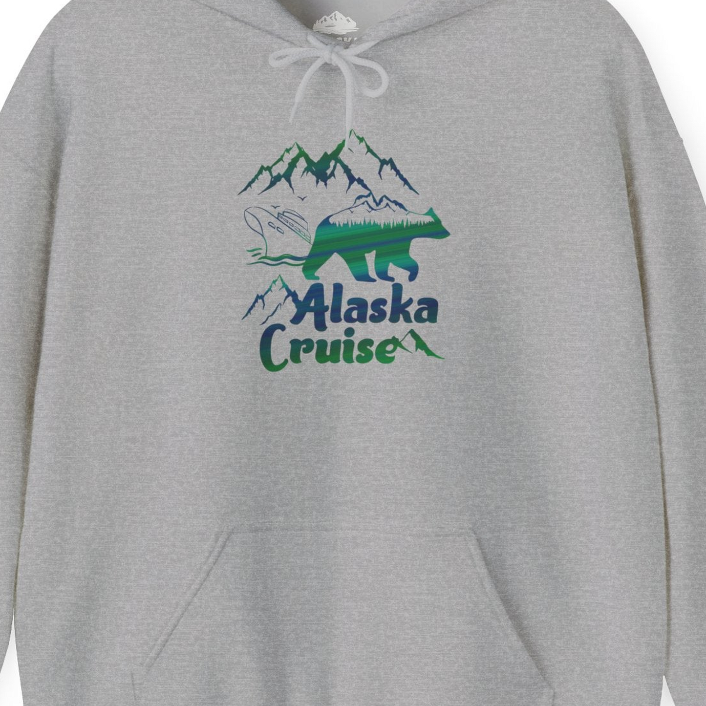 Alaska Cruise Bear Mountains Silhouette Shirt Hoodie – Alaska Cruise Shirts Close Up