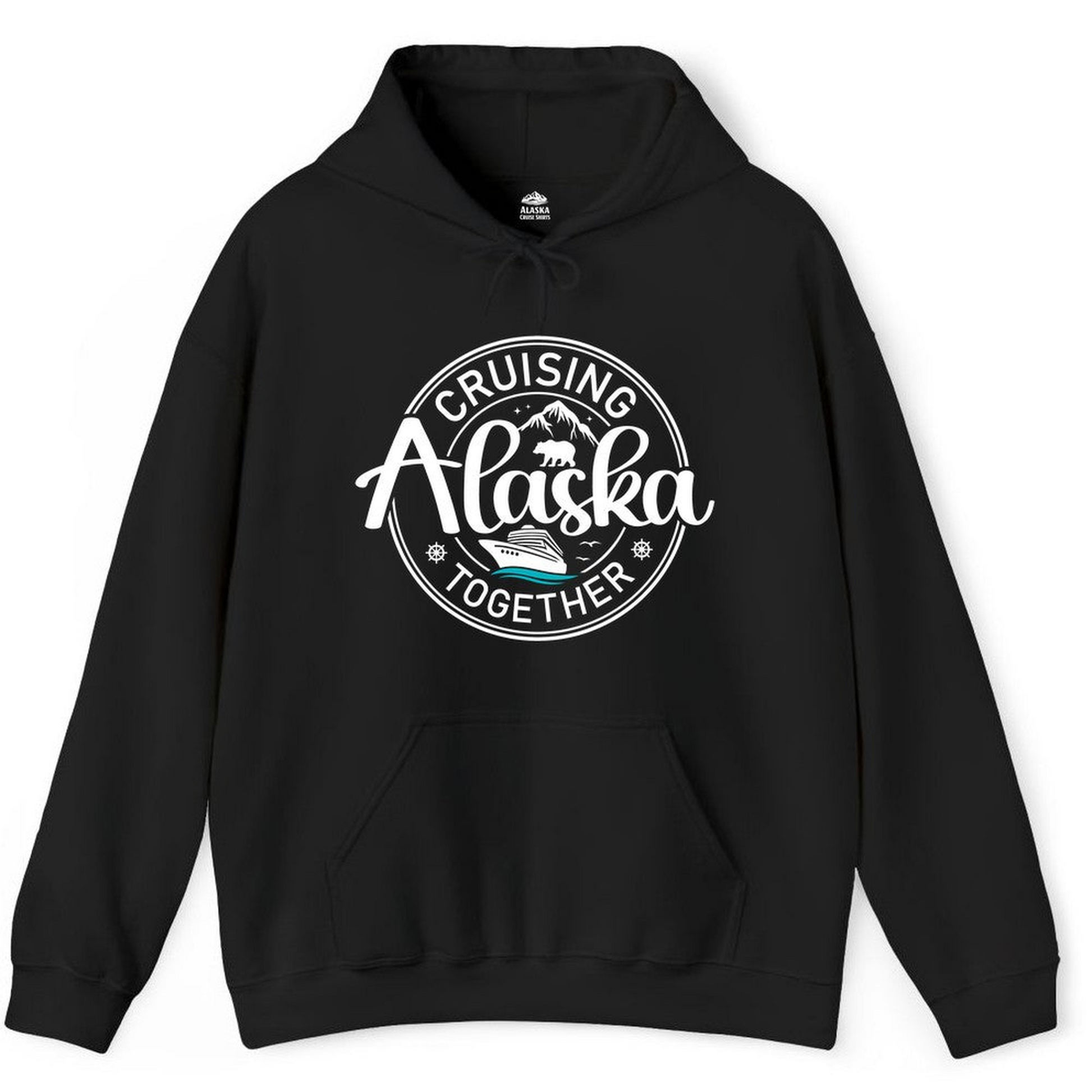 Alaska Cruise Adventure Retro Badge Shirt Hoodie – Alaska Cruise Shirts Close Up