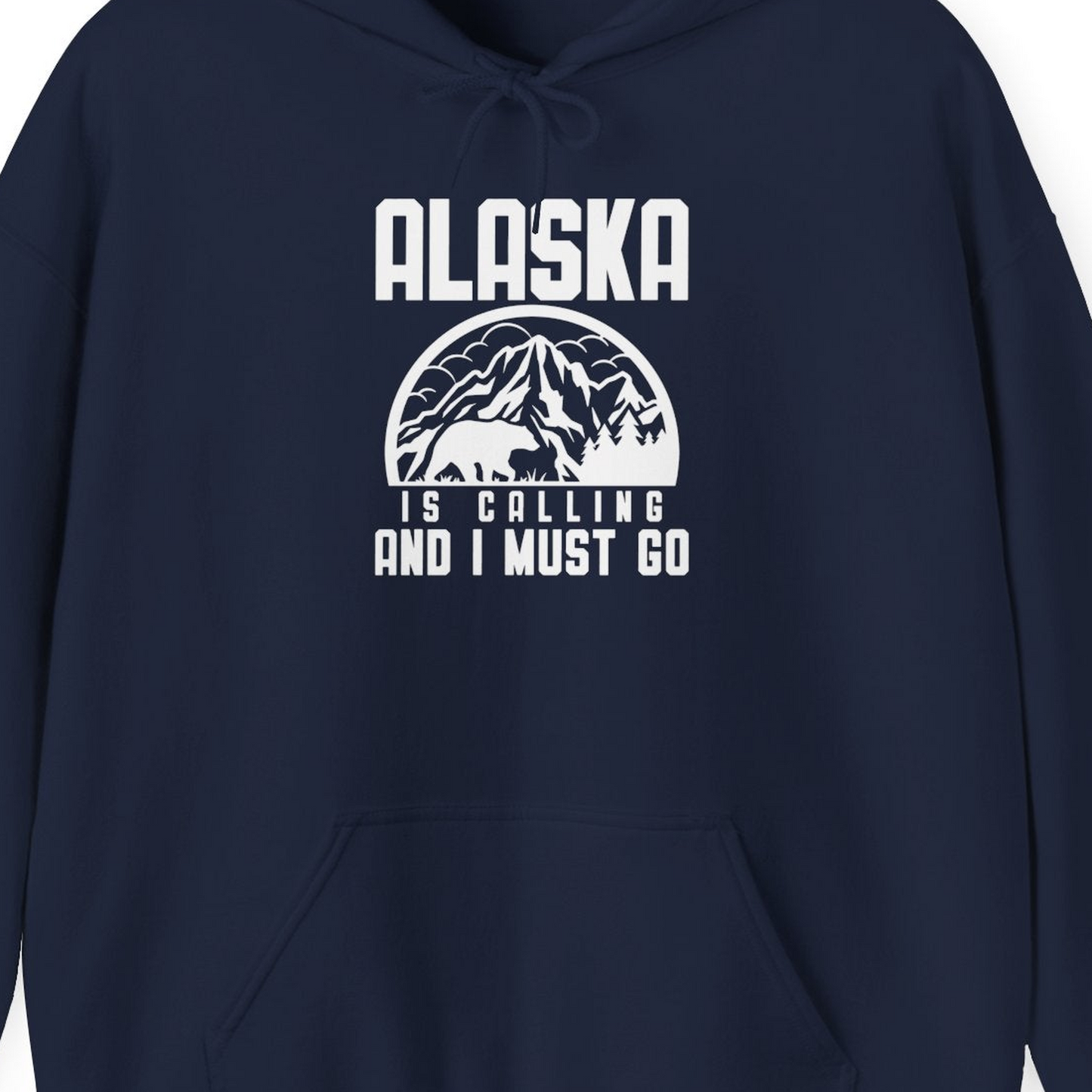 Alaska Is Calling Shirt Hoodie – Alaska Cruise Shirts Close Up