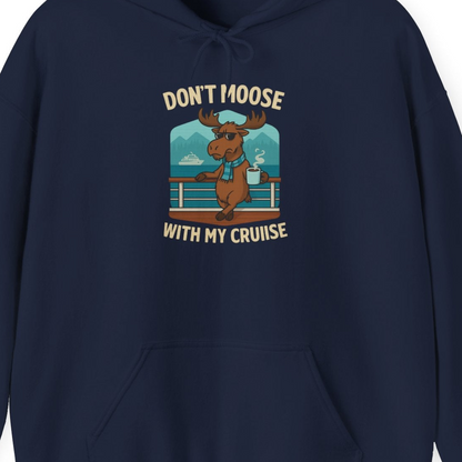 Funny Moose on Alaska Cruise Ship Shirt Hoodie – Alaska Cruise Shirts Close Up