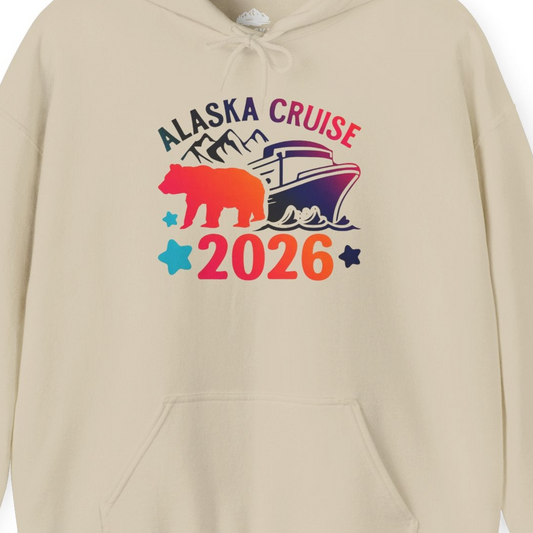 Alaska Cruise 2026 Shirt Hoodie – Alaska Cruise Shirts Close Up