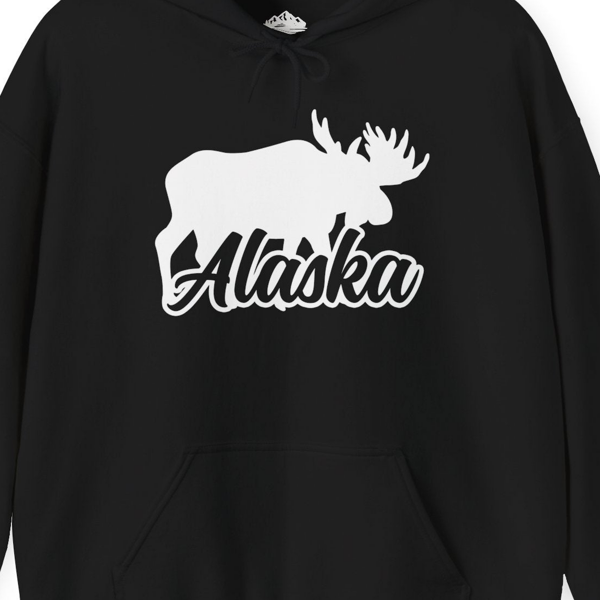 Alaska Moose Wildlife Silhouette Shirt Hoodie – Alaska Cruise Shirts Close Up