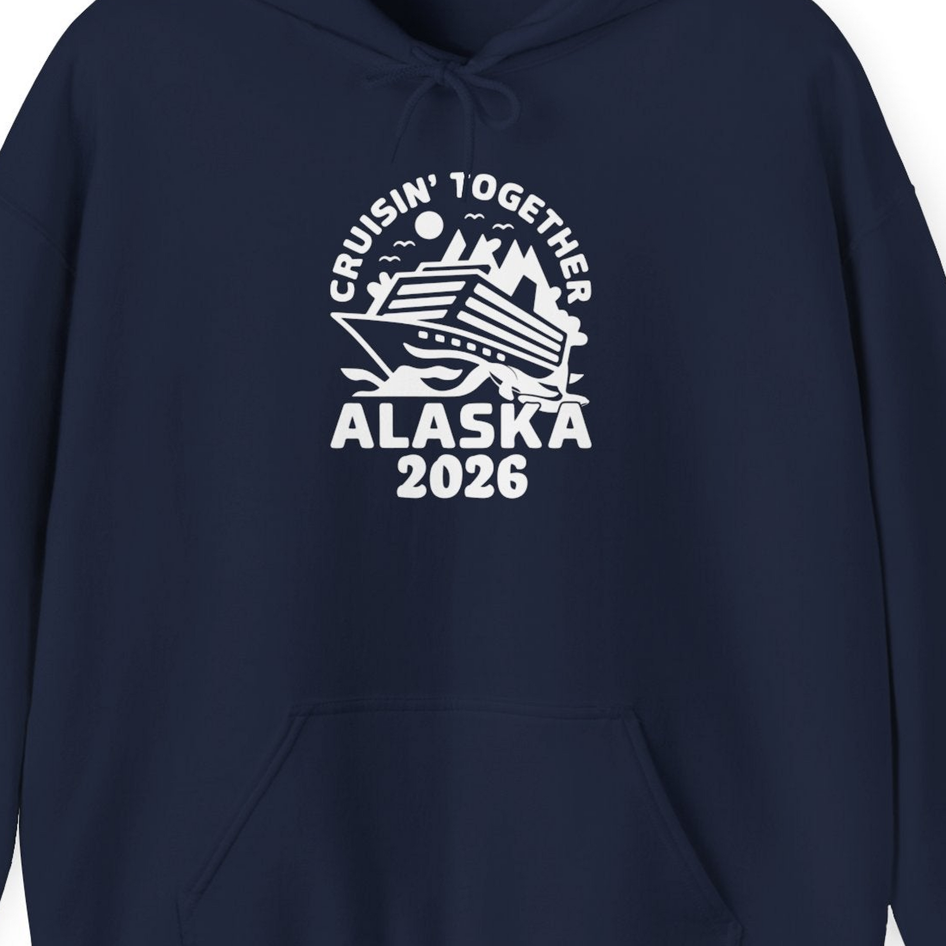 Cruisin Together Alaska Cruise Shirt Hoodie – Alaska Cruise Shirts Close Up