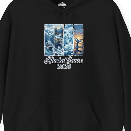 Alaska Cruise 2026 Scenic Wildlife Adventure Souvenir Shirt — Hoodie Hoodie – Alaska Cruise Shirts Close Up