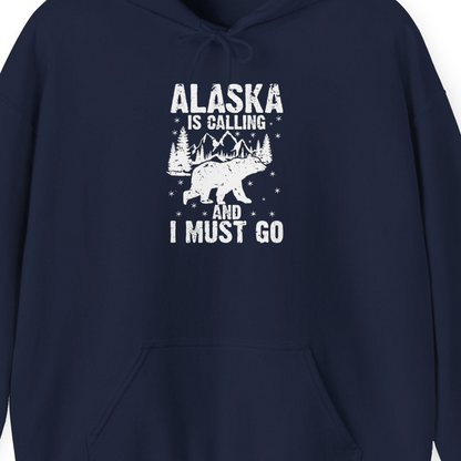 Alaska Is Calling Bear Mountain Wilderness Adventure Vintage Shirt — Hoodie Hoodie – Alaska Cruise Shirts Close Up
