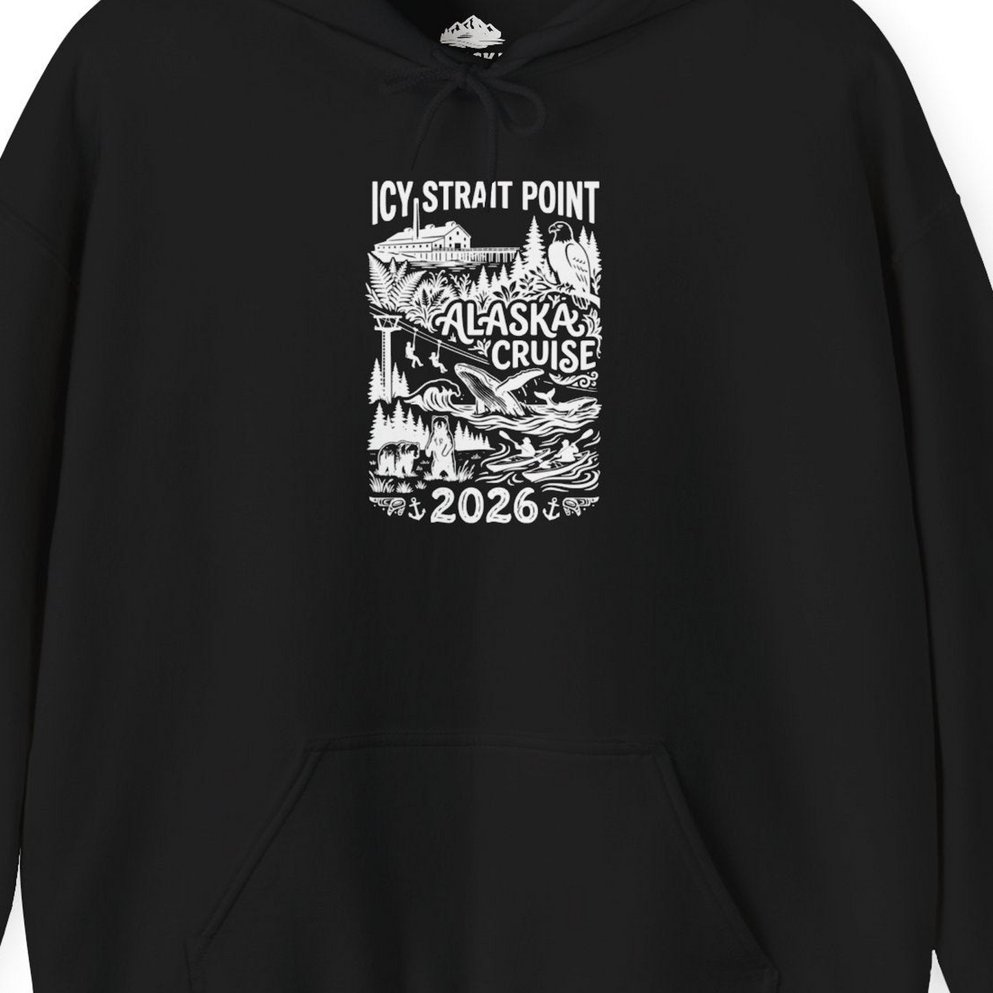 Icy Strait Point Alaska Cruise 2026 Wildlife Adventure Shirt — Hoodie Hoodie – Alaska Cruise Shirts Close Up