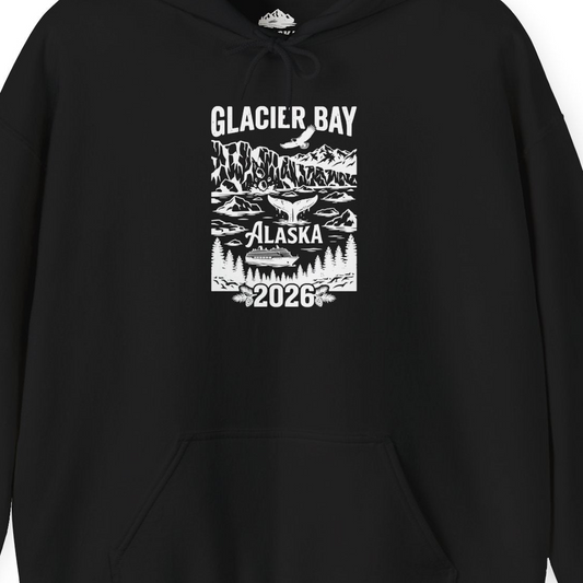 Glacier Bay Alaska 2026 Cruise Adventure Nature Scene Shirt — Hoodie Hoodie – Alaska Cruise Shirts Close Up