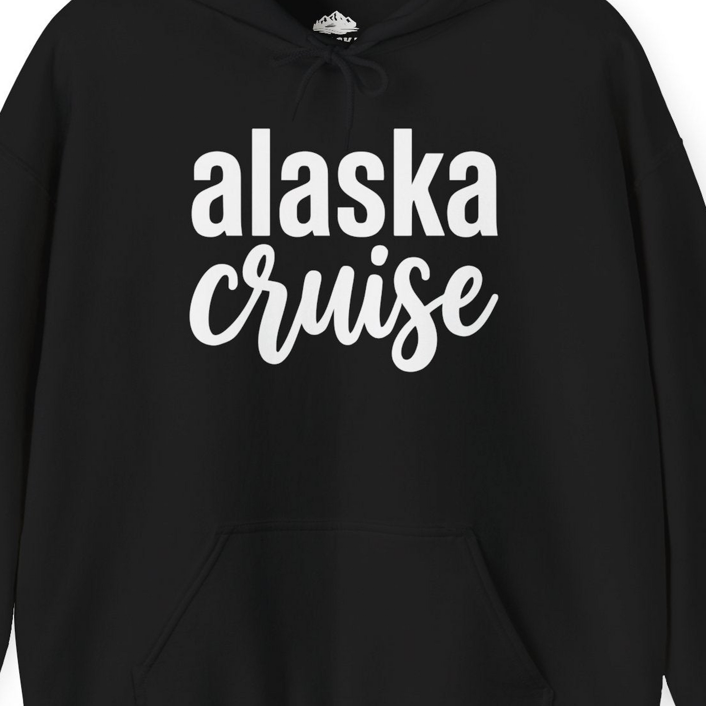 Bold Alaska Cruise Typography Shirt for Vacation Memories — Hoodie Hoodie – Alaska Cruise Shirts Close Up