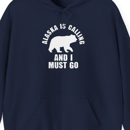 Alaska Is Calling Bear Silhouette Adventure Shirt Hoodie – Alaska Cruise Shirts Close Up