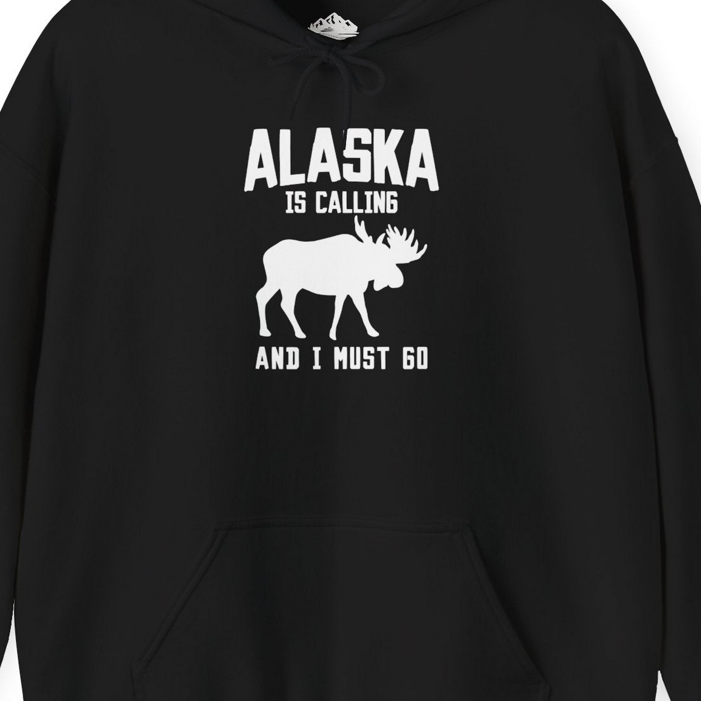 Alaska Is Calling Moose Silhouette Shirt Hoodie – Alaska Cruise Shirts Close Up