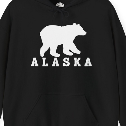 Alaska Bear Silhouette Shirt Hoodie – Alaska Cruise Shirts Close Up