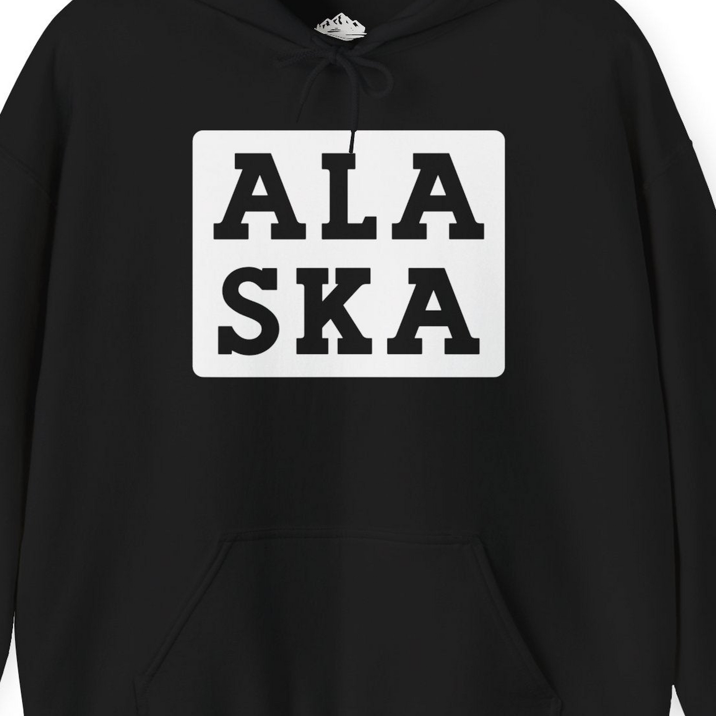 Bold Alaska Block Text Shirt Hoodie – Alaska Cruise Shirts Close Up