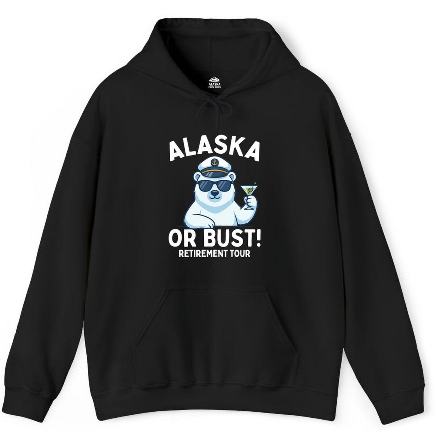 Alaska Retirement Cruise Shirt Hoodie – Alaska Cruise Shirts Close Up