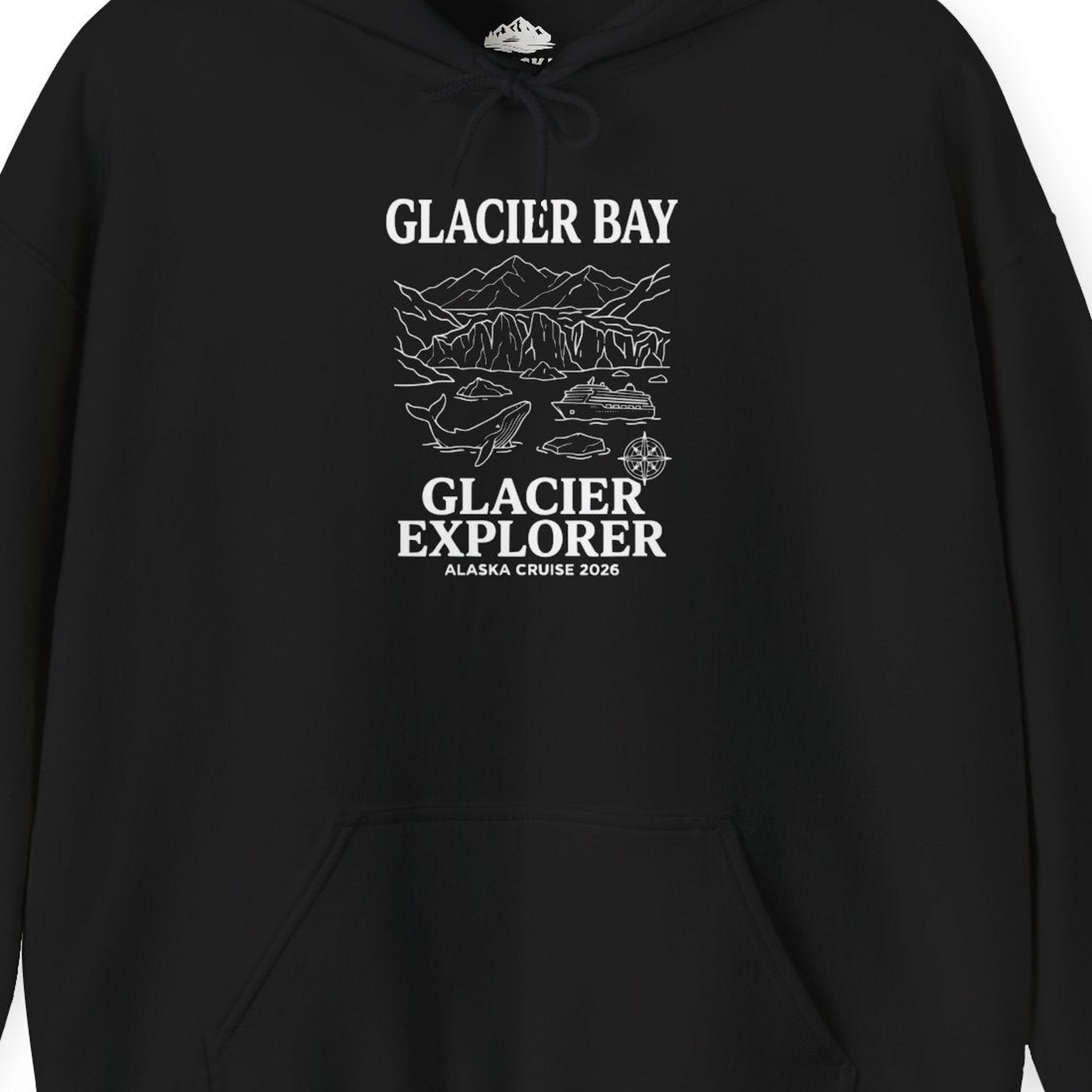 Glacier Bay Alaska Cruise 2026 Glacier Explorer Souvenir Shirt — Hoodie Hoodie – Alaska Cruise Shirts Close Up