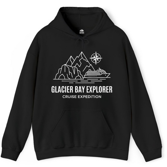 Glacier Bay Alaska Cruise Shirt Hoodie – Alaska Cruise Shirts Close Up
