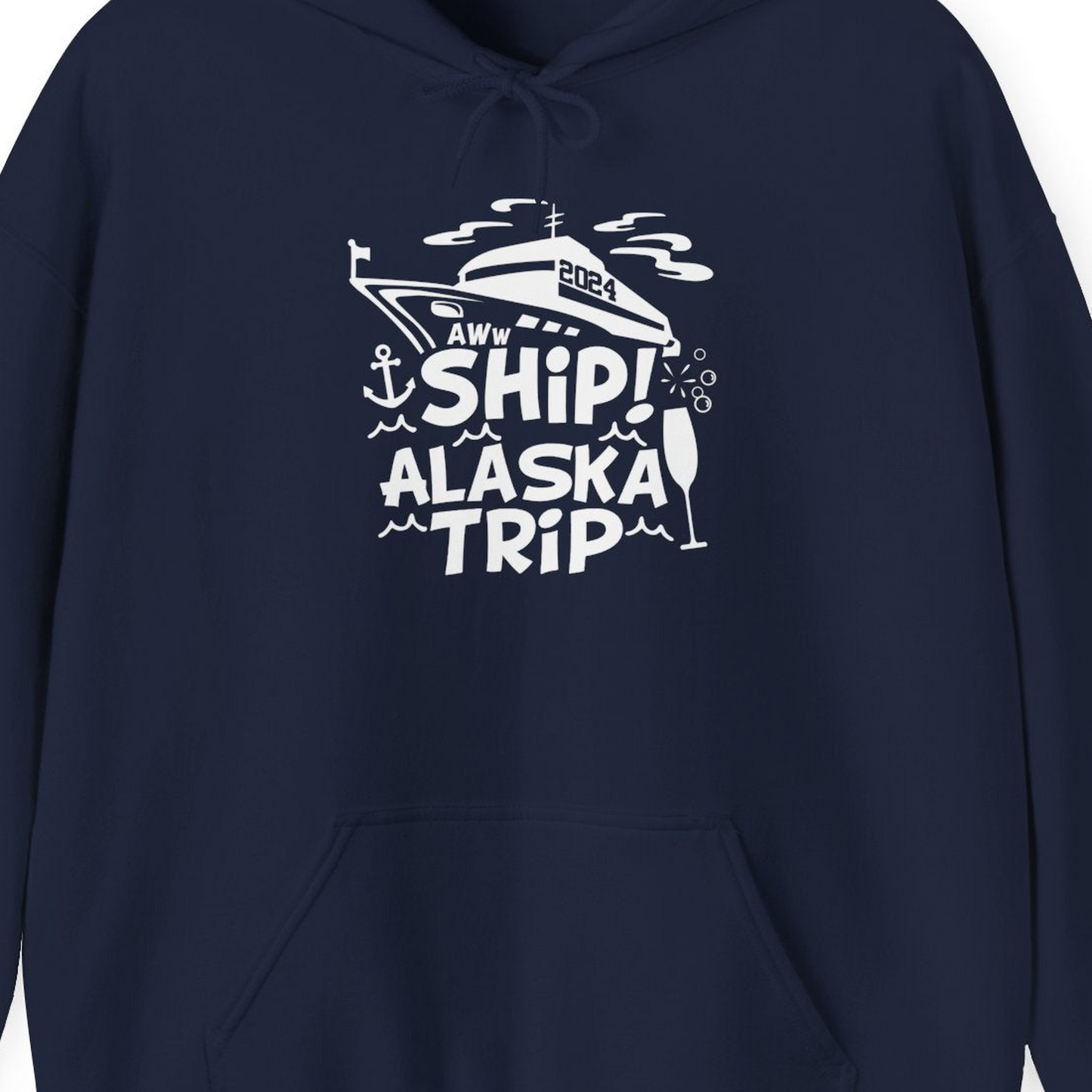 Aww Ship Alaska Cruise Shirt Hoodie – Alaska Cruise Shirts Close Up
