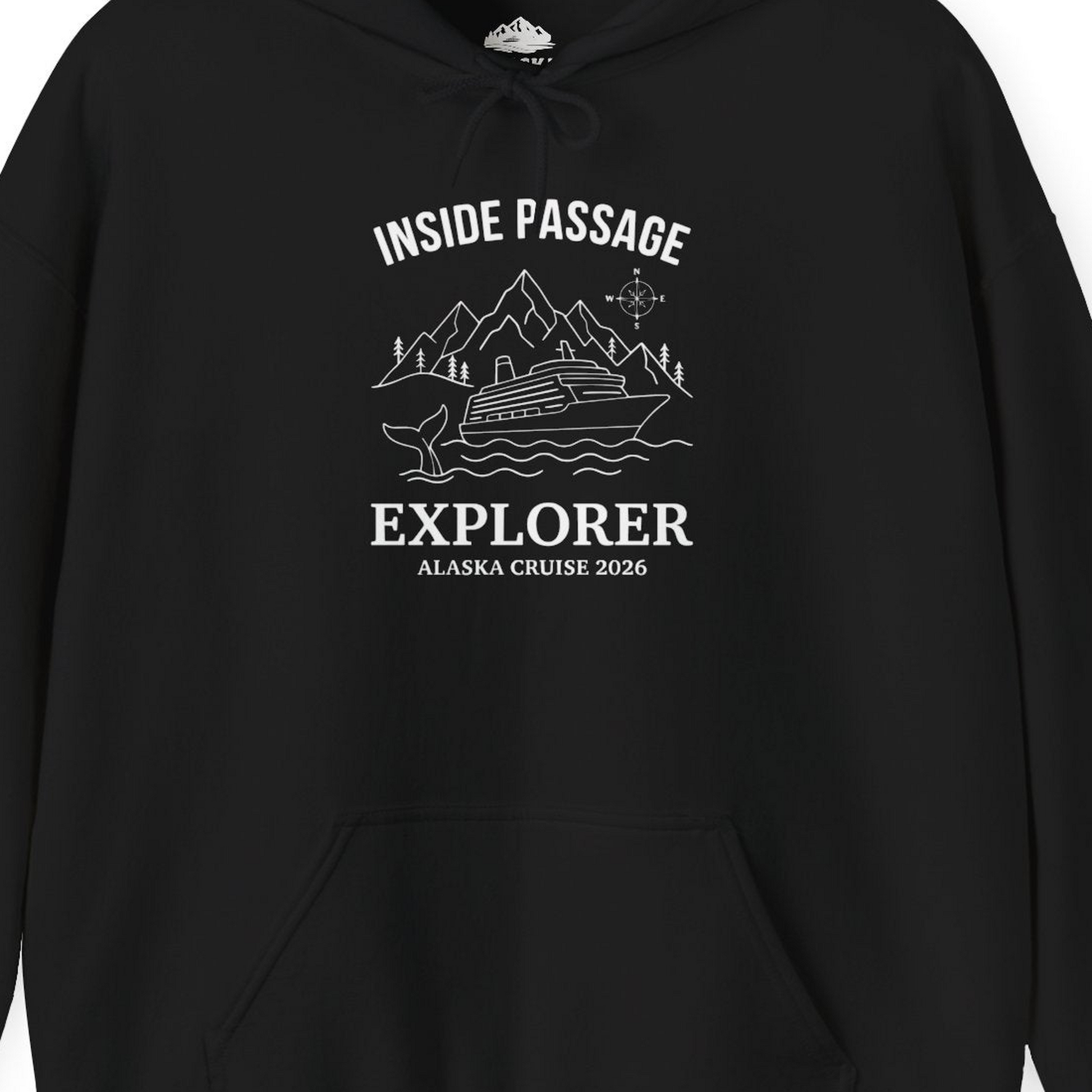 Inside Passage Explorer Alaska Cruise Adventure 2026 Shirt — Hoodie Hoodie – Alaska Cruise Shirts Close Up