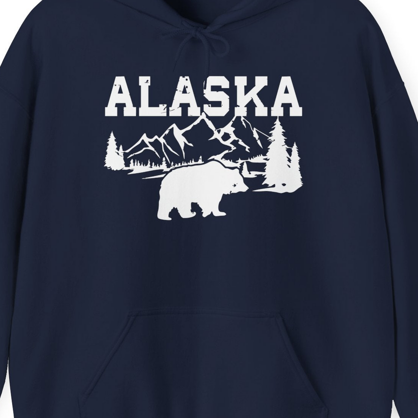Alaska Bear Shirt Hoodie – Alaska Cruise Shirts Close Up