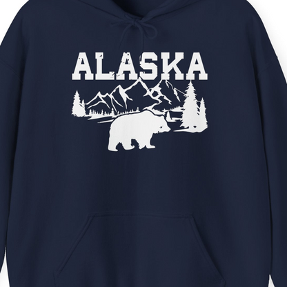 Alaska Bear Shirt Hoodie – Alaska Cruise Shirts Close Up