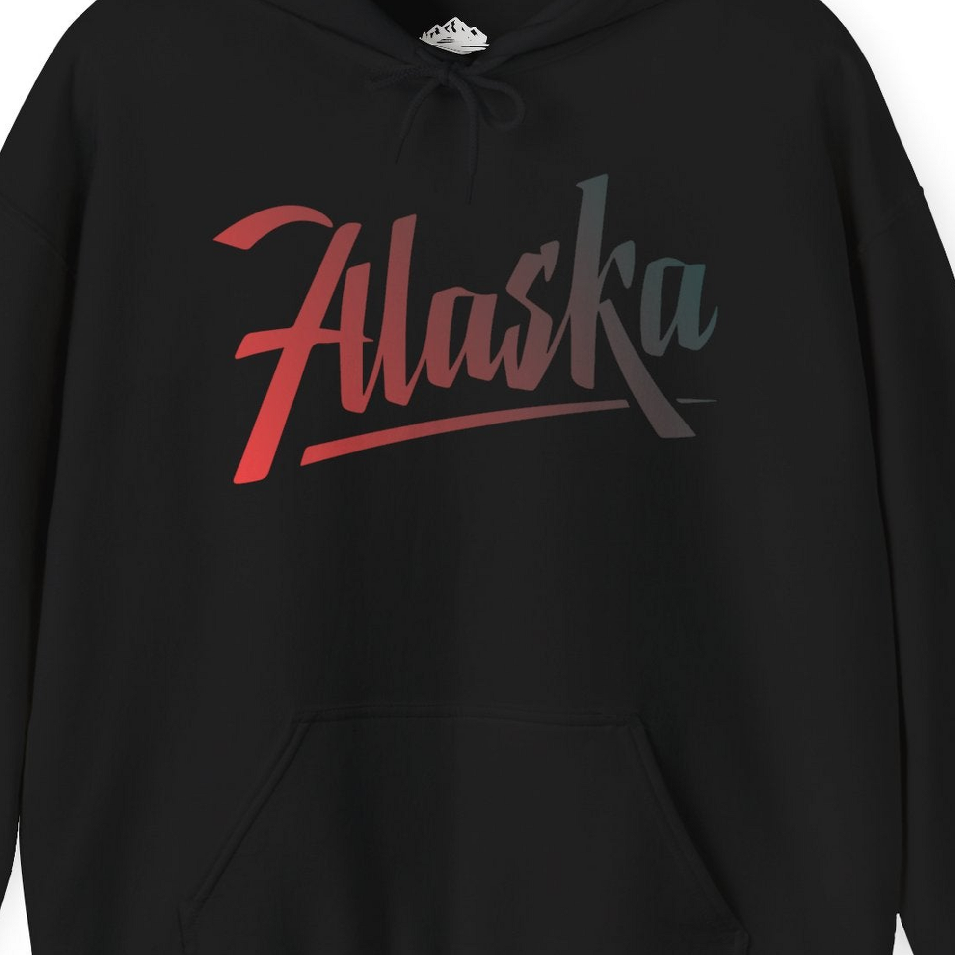 Alaska Script Wordmark Shirt Hoodie – Alaska Cruise Shirts Close Up
