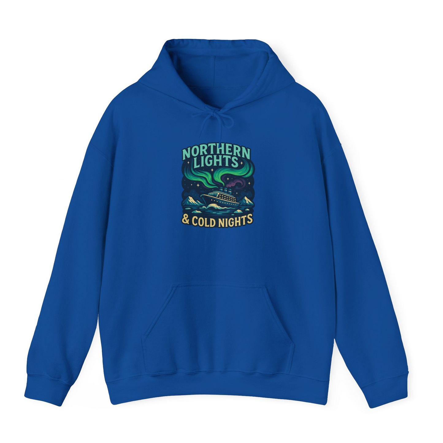 Northern Lights Alaska Cruise Ship Night Adventure Travel Shirt — Hoodie Hoodie – Royal – Alaska Cruise Shirts