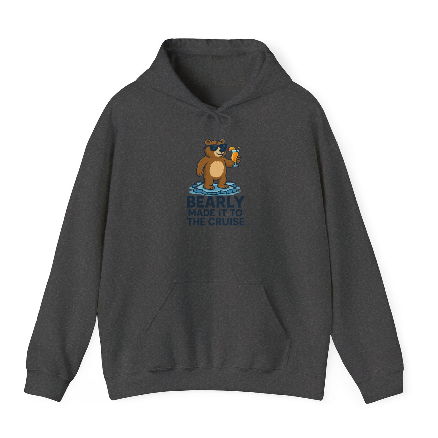 Bear Cruise Shirt Hoodie – Dark Heather – Alaska Cruise Shirts