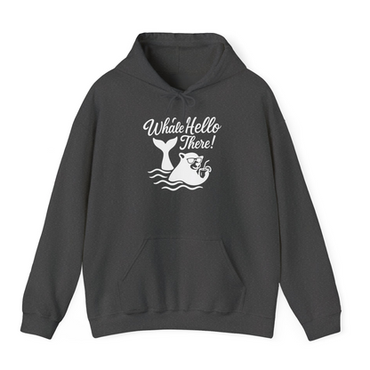 Whale Hello There Shirt Hoodie – Dark Heather – Alaska Cruise Shirts